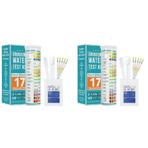 HASTHIP® 125-Count Water Testing Strips 17 in 1 Water Quality Test for Swimming Pool Aquarium Freshwater Saltwater Total Alkali Cyanuric Acid Residual Chlorine 2PCS HASTHIP® 125-Count Water Testing Strips 17 in 1 Water Quality Test for Swimming Pool Aquarium Freshwater Saltwater Total Alkali Cyanuric Acid Residual Chlorine 2PCS